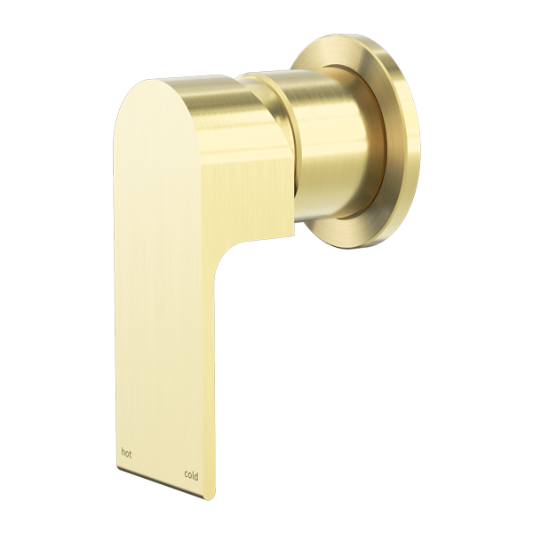 Nero Bianca Shower Mixer With 60mm Plate Brushed Gold