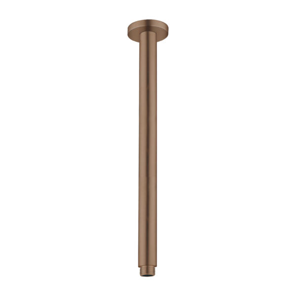 Nero Round Ceiling Arm 300mm Length Brushed Bronze