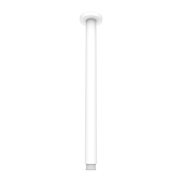 Nero Round Ceiling Arm 300mm Length Matte White