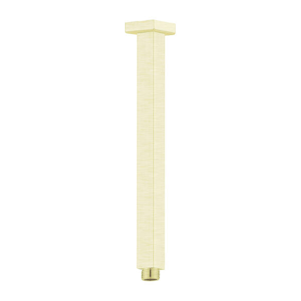 Nero Square Ceiling Arm 300mm Length Brushed Gold