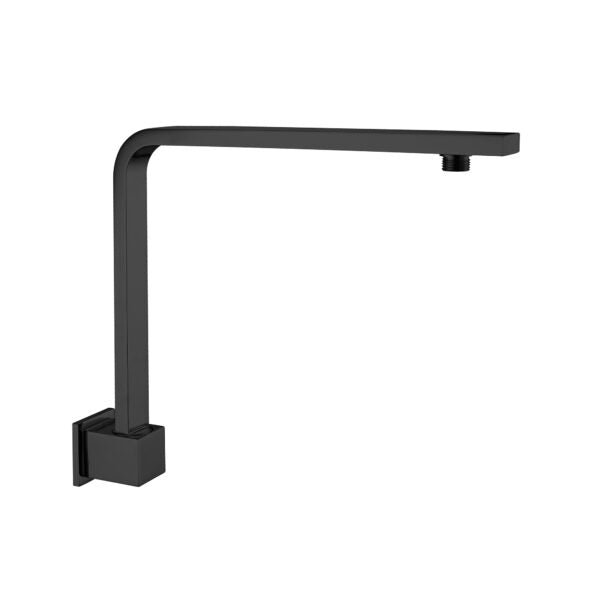 Nero Square Swivel Shower Arm Matte Black