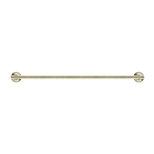 Nero York Single Towel Rail 600mm Aged Brass Aged Brass