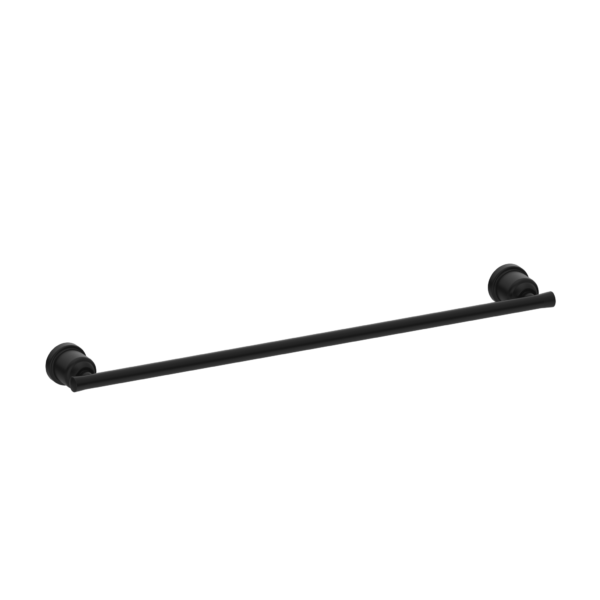 Nero York Single Towel Rail 600mm Matte Black