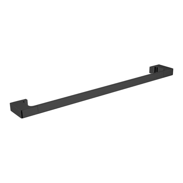 Nero Pearl Single Towel Rail 600mm Matte Black