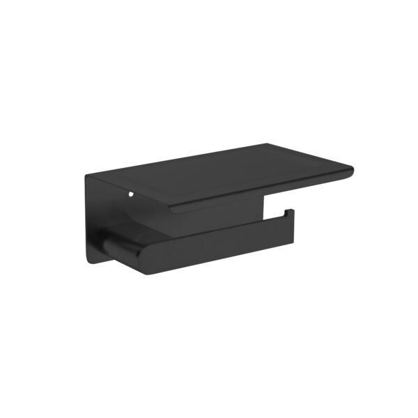 Nero Bianca Toilet Roll Holder Matte Black