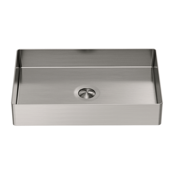 Nero Rectangle Stainless Steel Basin Brushed Nickel