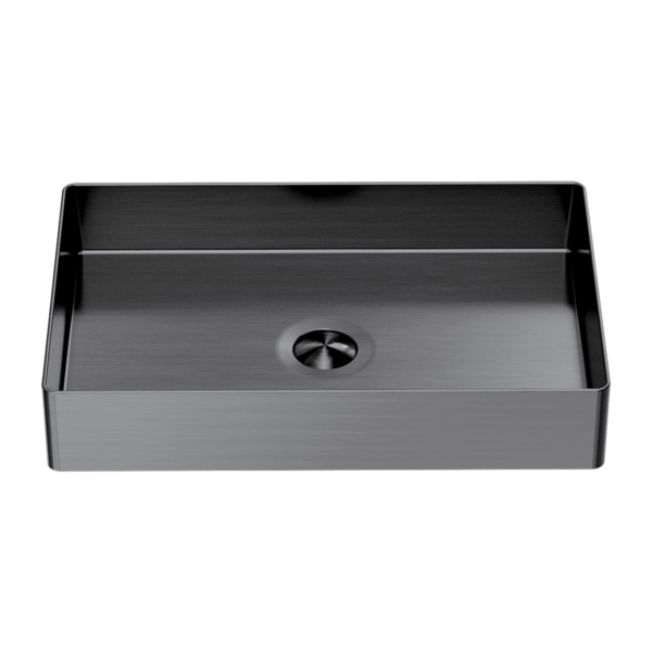 Nero Rectangle Stainless Steel Basin Graphite