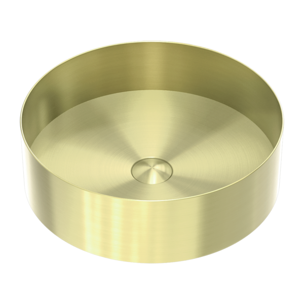 Nero Round 400mm Stainless Steel Basin Brushed Gold