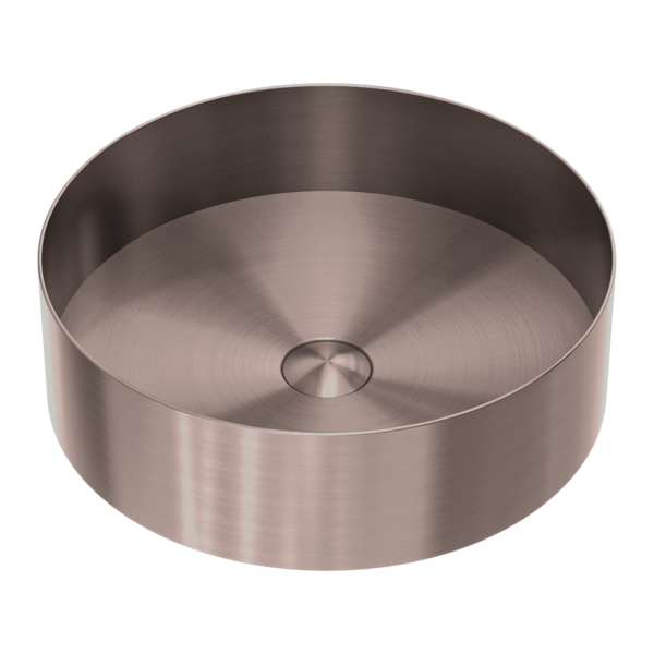 Nero Round 400mm Stainless Steel Basin Brushed Bronze