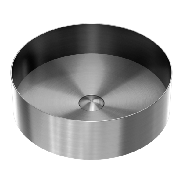 Nero Round 400mm Stainless Steel Basin Graphite