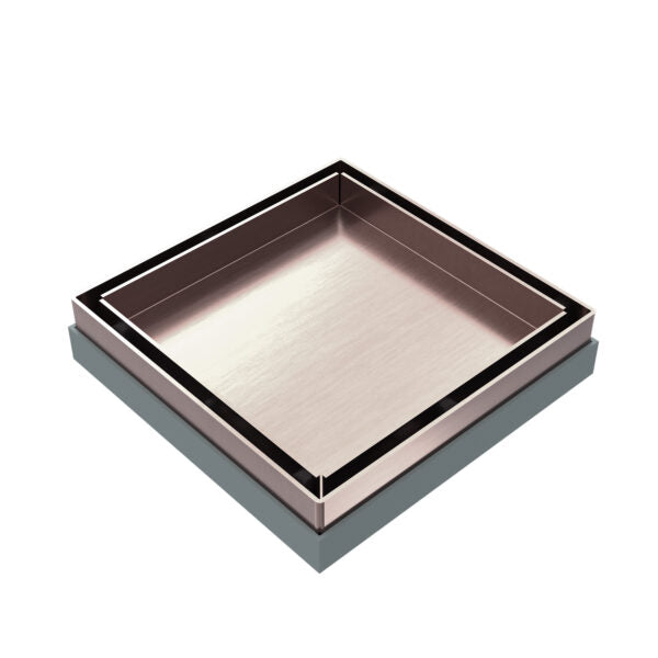 Nero Tile Insert Floor Waste 100mm Outlet Brushed Bronze