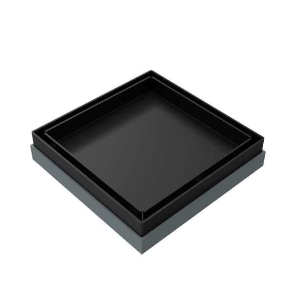 Nero Tile Insert Floor Waste 100mm Outlet Matte Black