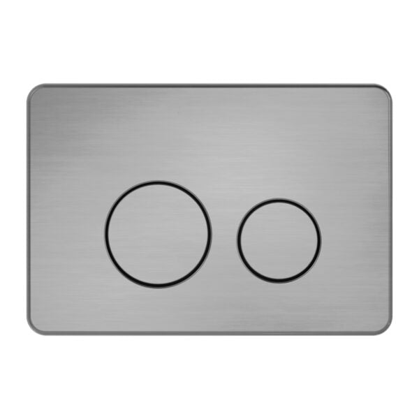 Nero In Wall Toilet Push Plate Gun Metal