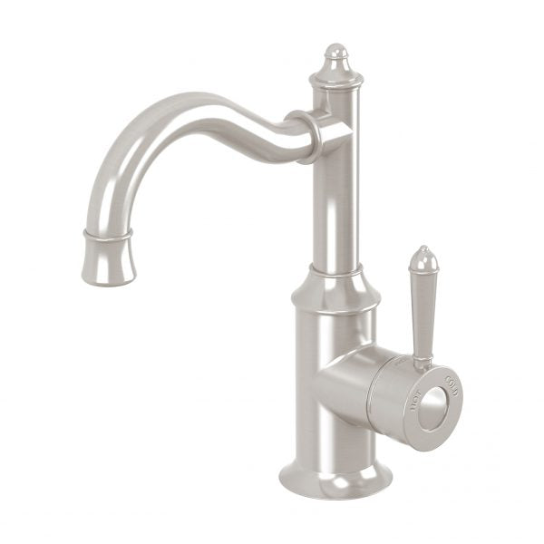 Phoenix Nostalgia Basin Mixer 160mm Shepherds Crook Brushed Nickel Lead Free