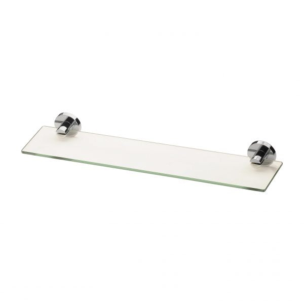 Phoenix Radii Glass Shelf Round Plate Chrome