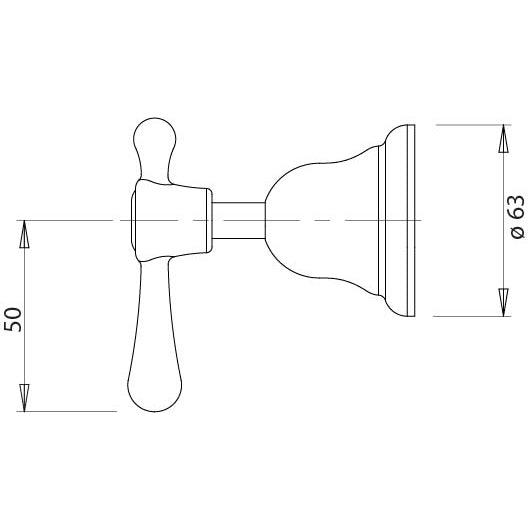 Phoenix Rhapsody Lever Wall Top Assemblies Chrome