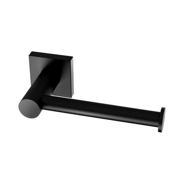 Phoenix Radii Toilet Roll Holder Square Plate Matte Black
