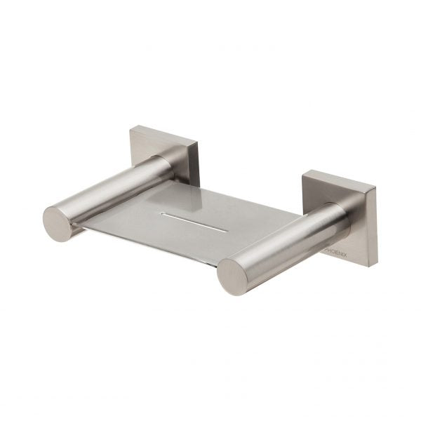 Phoenix Radii Soap Dish Square Plate Brushed Nickel