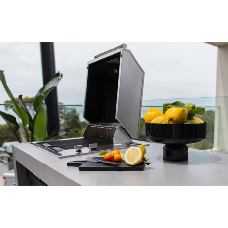 Artusi 1900mm  Outdoor Kitchen  Aperto Ascale With Cosmopolita Grey Stone