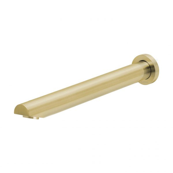 Phoenix Vivid Wall Bath Outlet 32 x 300mm Angled Brushed Gold