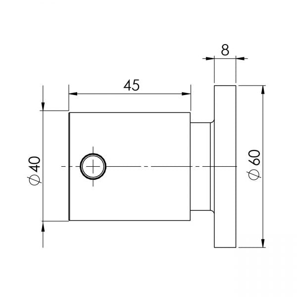 Phoenix Vivid Pin Lever Wall Top Assemblies 15mm Extended Spindles Chrome