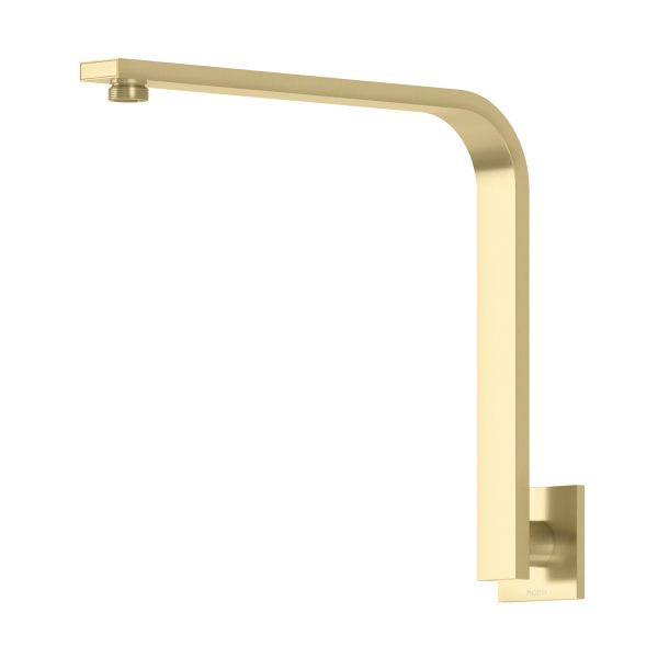 Phoenix Vivid Slimline High-Rise Shower Arm Square Plate Brushed Gold