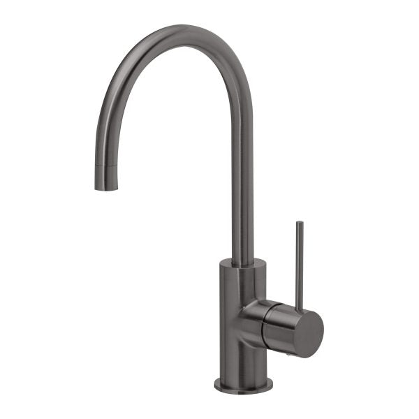 Phoenix Vivid Slimline Sink Mixer 160mm Gooseneck Brushed Carbon Lead Free