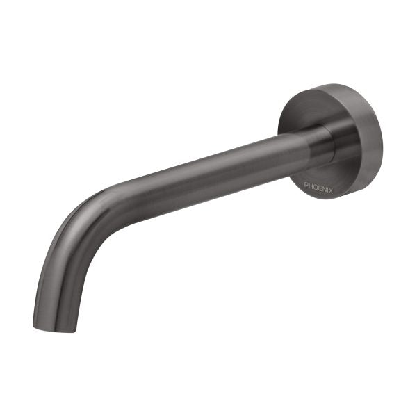 Phoenix Vivid Slimline Wall Basin Outlet 180mm Curved Brushed Carbon Lead Free