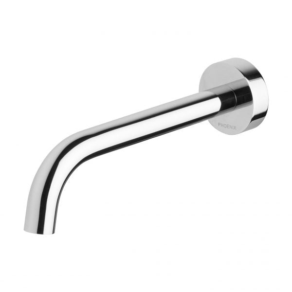 Phoenix Vivid Slimline Wall Bath Outlet 180mm Curved Chrome