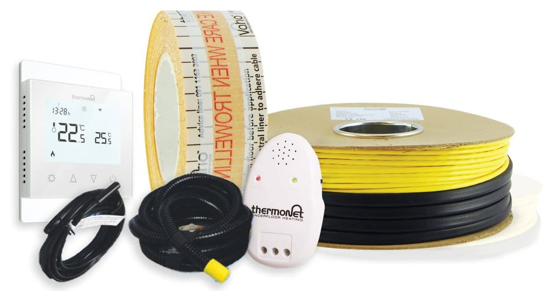 Thermonet 200W/m² Self Adhesive 24x0.5m - 12.0m² 2400Watts Floor Heating Kit Including Thermostat