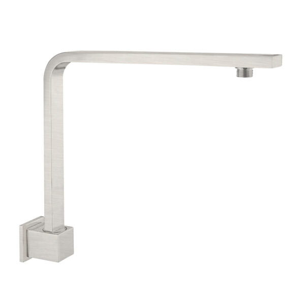 Nero Square Swivel Shower Arm Brushed Nickel