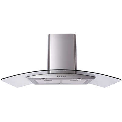 Artusi 90cm Curved Glass Hood Stainless Steel