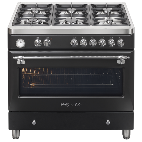 Artusi 90cm 8 Function Electric Upright with 6 Burners Black