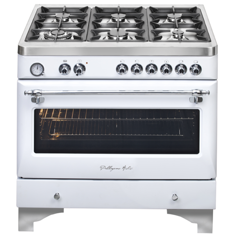 Artusi 90cm 8 Function Electric Upright with 6 Burners White