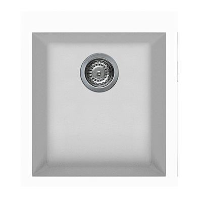 Artusi Single Bowl Sink 410mm X 500mm White Granitek