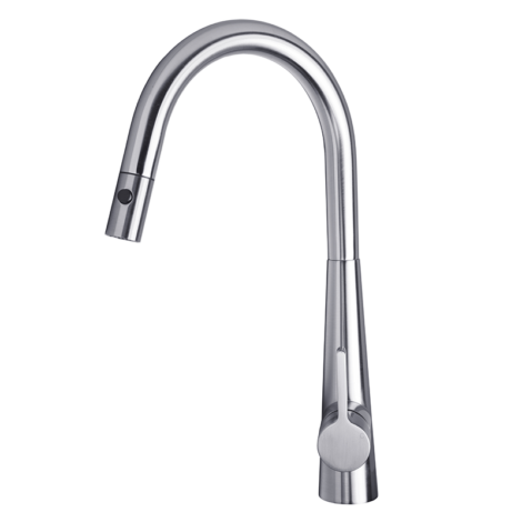 Artusi Fixed Gooseneck Mixer Tap - Brushed Nickel