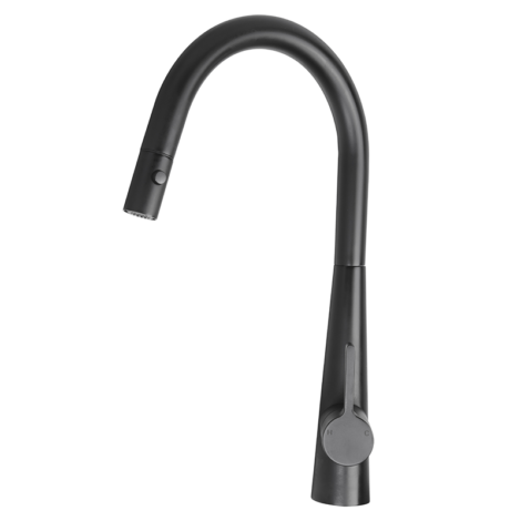 Artusi Fixed Gooseneck Mixer Tap - Matt Black