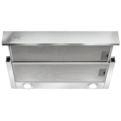 Artusi 90cm Slide-Out Rangehood Stainless Steel Recirculating