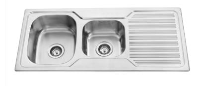 Bad Und Kuche Traditionell 1.75 Bowl Sink 1080 x 480mm 1 Tap Hole Stainless Steel Left Hand Bowl