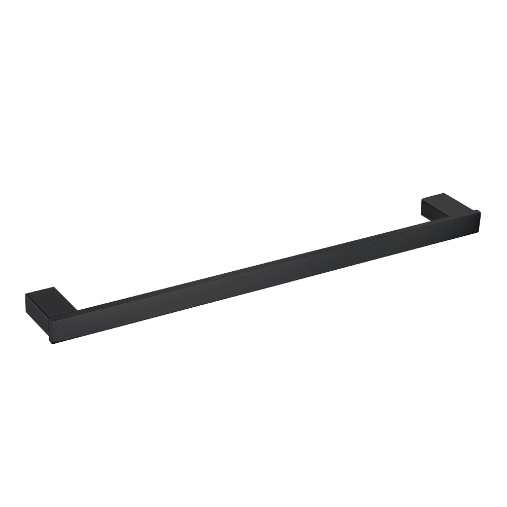 Bad Und Kuche SS Eckig Single Towel Rail 600mm Matt Black