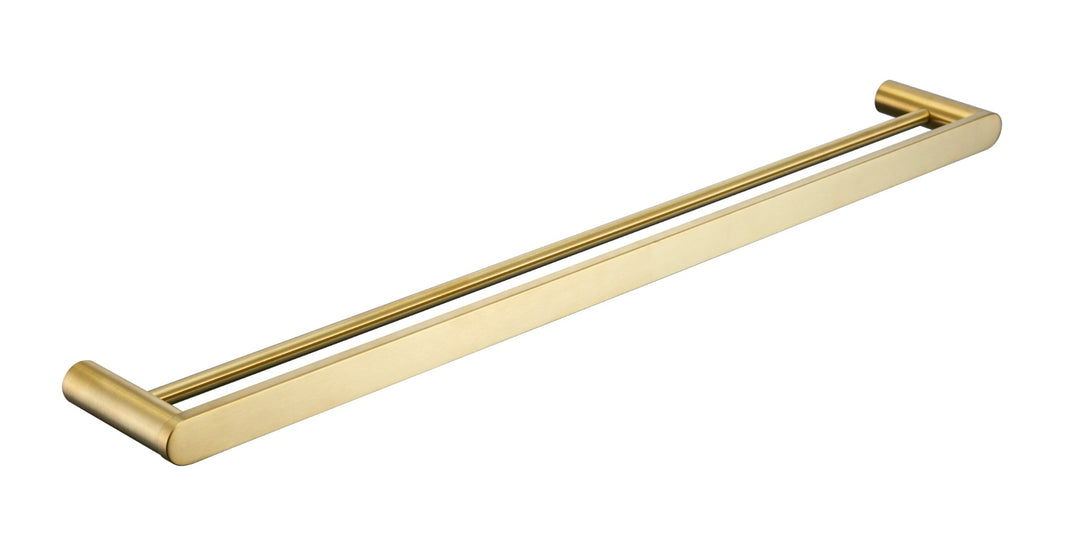 Bad Und Kuche SS Rund Double Towel Rail 600mm Brushed Gold