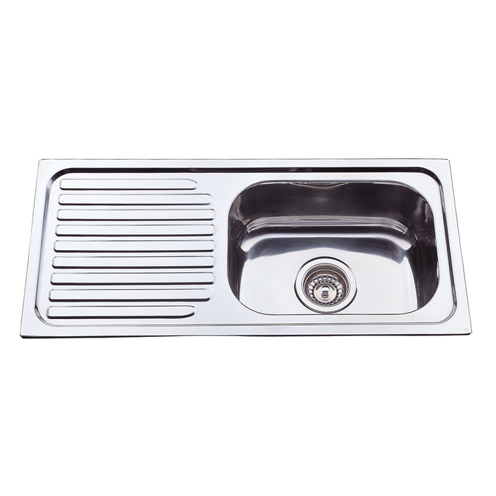 Bad Und Kuche Traditionell Single Bowl Sink Stainless Steel Right Hand Bowl