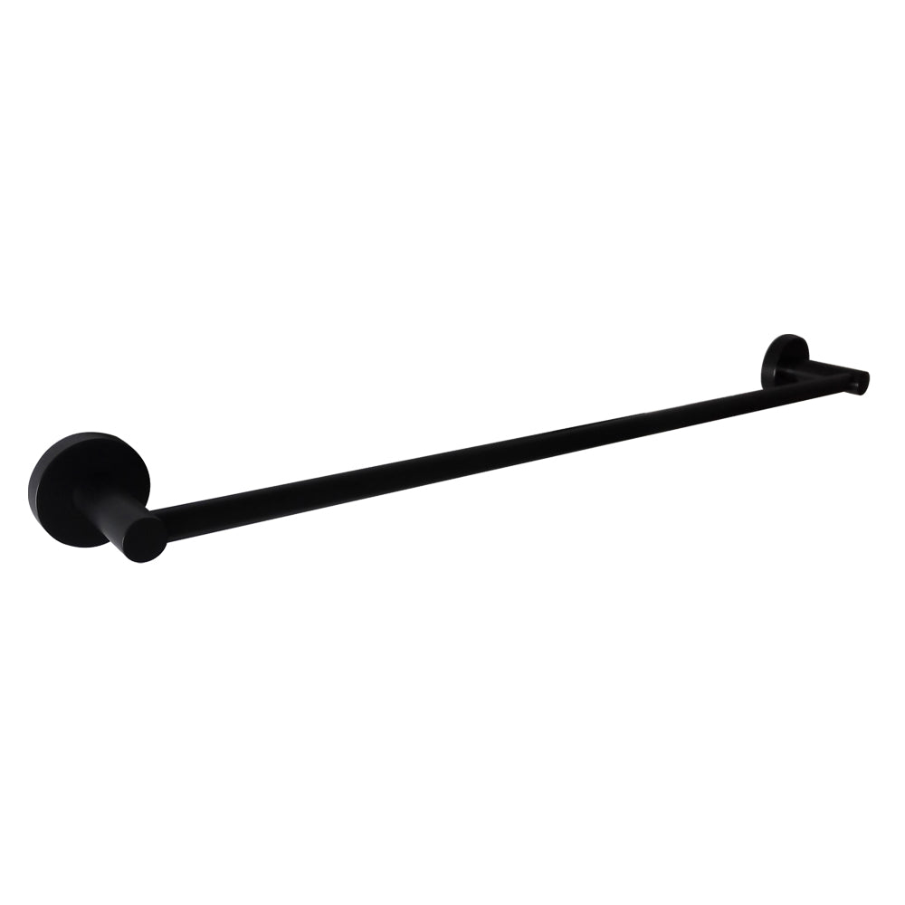 Bad Und Kuche Rund Single Towel Rail 750mm Matt Black