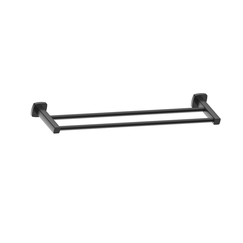 Bad Und Kuche Luxus Double Towel Rail 600mm Matt Black