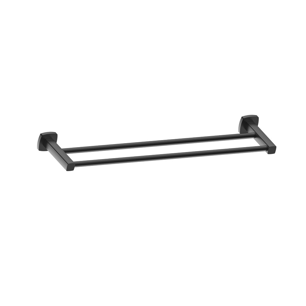 Bad Und Kuche Luxus Double Towel Rail 800mm Matt Black