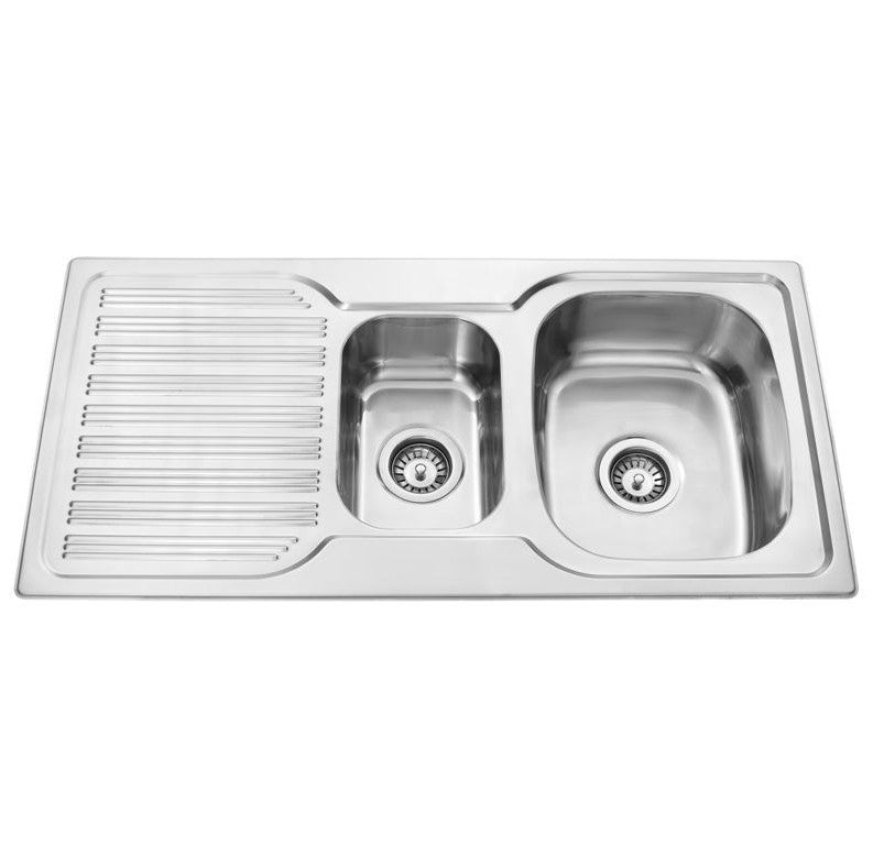 Bad Und Kuche Traditionell 1.25 Bowl Sink 980 x 480mm 1 Tap Hole Stainless Steel Right Hand Bowl