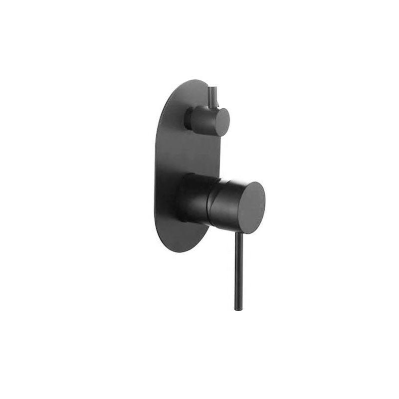 Bad Und Kuche Rund Shower Mixer With Diverter Matt Black