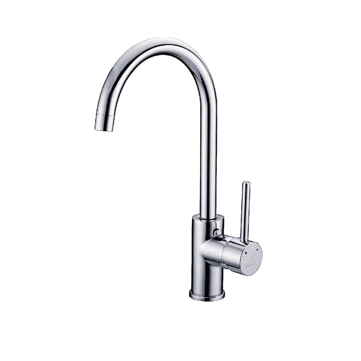 Bad Und Kuche Rund Gooseneck Basin Mixer Chrome