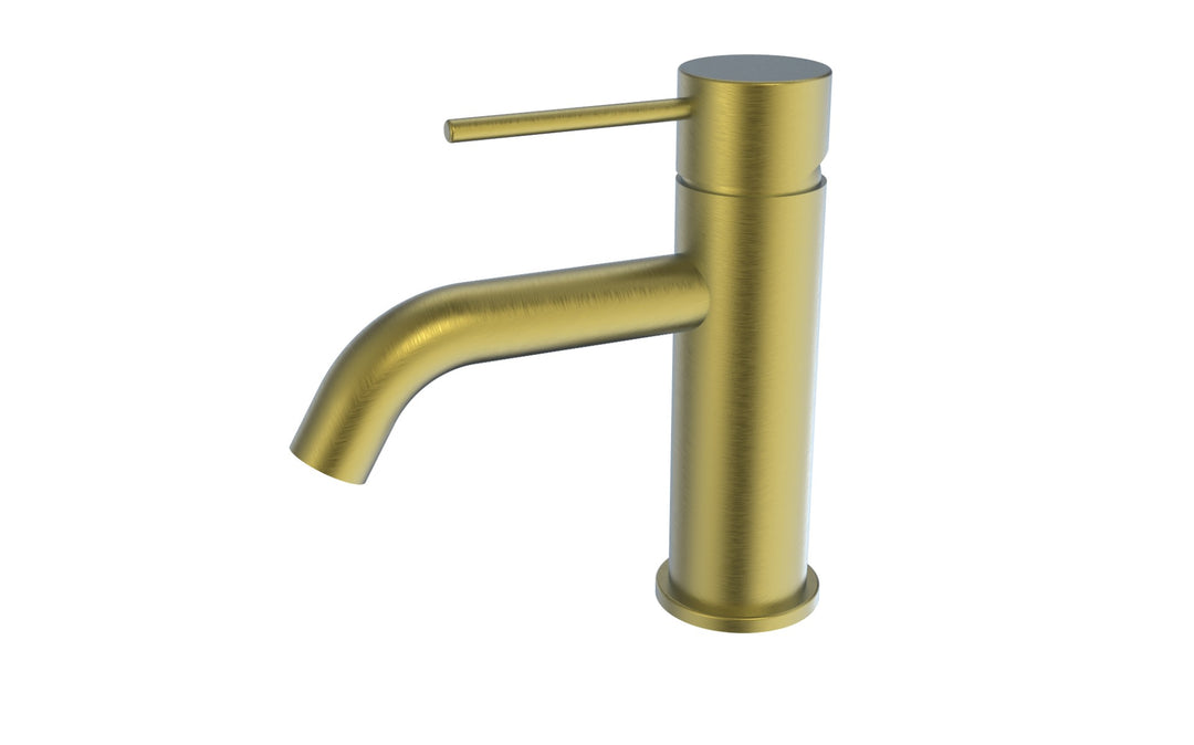 Bad Und Kuche Morgan Rund Basin Mixer Brushed Gold