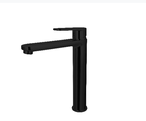 Bad Und Kuche Oval Tower Basin Mixer Matt Black